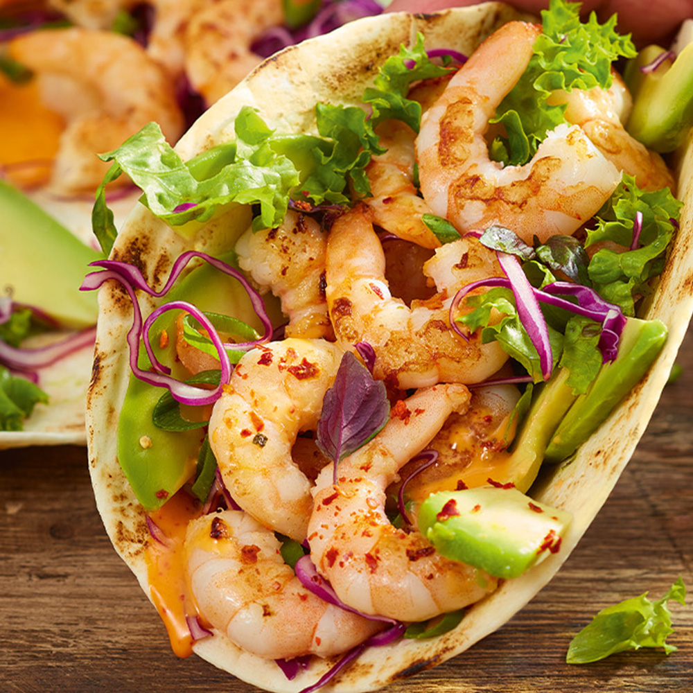 Garnelen-Tacos mit Sriracha-Mayonnaise