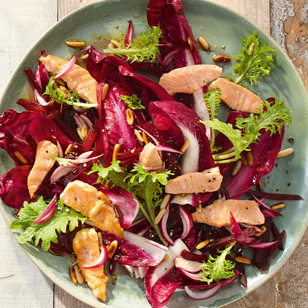 Rote-Bete-Salat mit Lachs